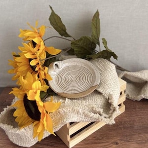 Garlic Grater Olive Oil Dipping Dish, Handmade Pottery
