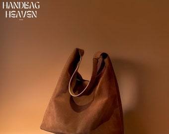 Bolso hobo de hombro de ante para mujer - bolso de mano de ante, bolso cruzado, bolso de estilo vintage, bolso portátil de viaje para mujer, bolso de cuero