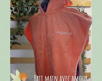 Capa de baño infantil con estampado de cuento de hadas – 4-6 años – hecha a mano – capa suave con capucha – pareo de baño