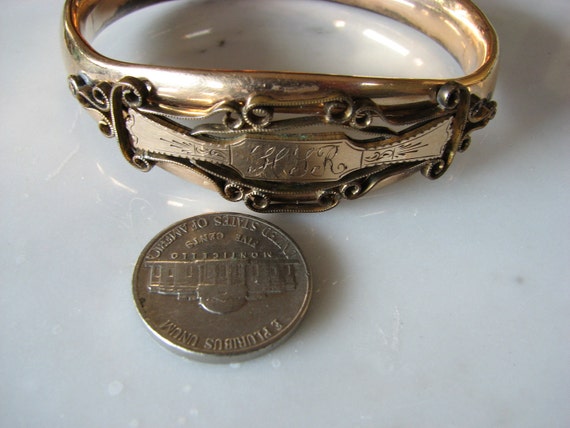 Victorian Bangle Bracelet Edwardian Early 1900s M… - image 3