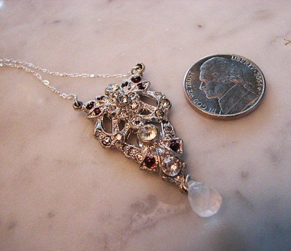 Vintage Antique Victorian Fancy Ornate Pendant Si… - image 4