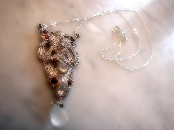 Vintage Antique Victorian Fancy Ornate Pendant Si… - image 1