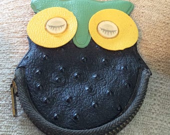 Owl Wink Eyes Vintage Coin Purse