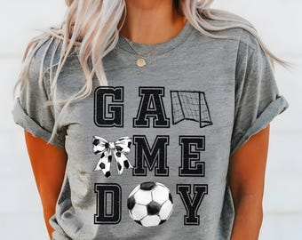 Camiseta para el día del partido de fútbol: Camiseta gráfica de moda para mujer