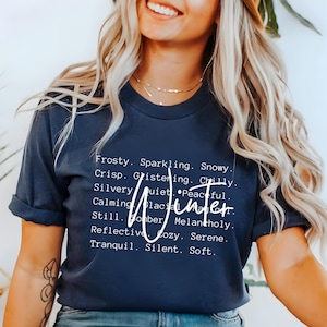 Winter Words Shirt, Hello Winter Shirt, Cute Winter Shirt, Cozy Winter Shirt, Happy Winter Shirt, Winter Graphic Shirt, Trendy Winter Shirt