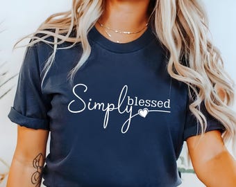 Enkelt välsignad tröja: Unisex kristen t-shirt