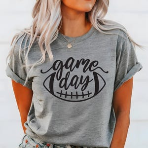 Game Day Shirt, Football Spirit Tee, Cute Football Tee, Football Mom Tee, Women Football Shirt, Football Season Tee, Trendy Mom Football Tee