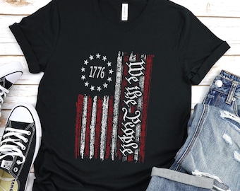 1776 We The People Tee: Vaterländische Flagge Shirt