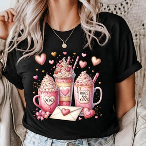 Coffee Valentine Shirt, Romantic Graphic Tee, Love Heart Valentines Day Shirt, Valentines Unisex Tee, Gift for Coffee Lover, Trendy Love Tee