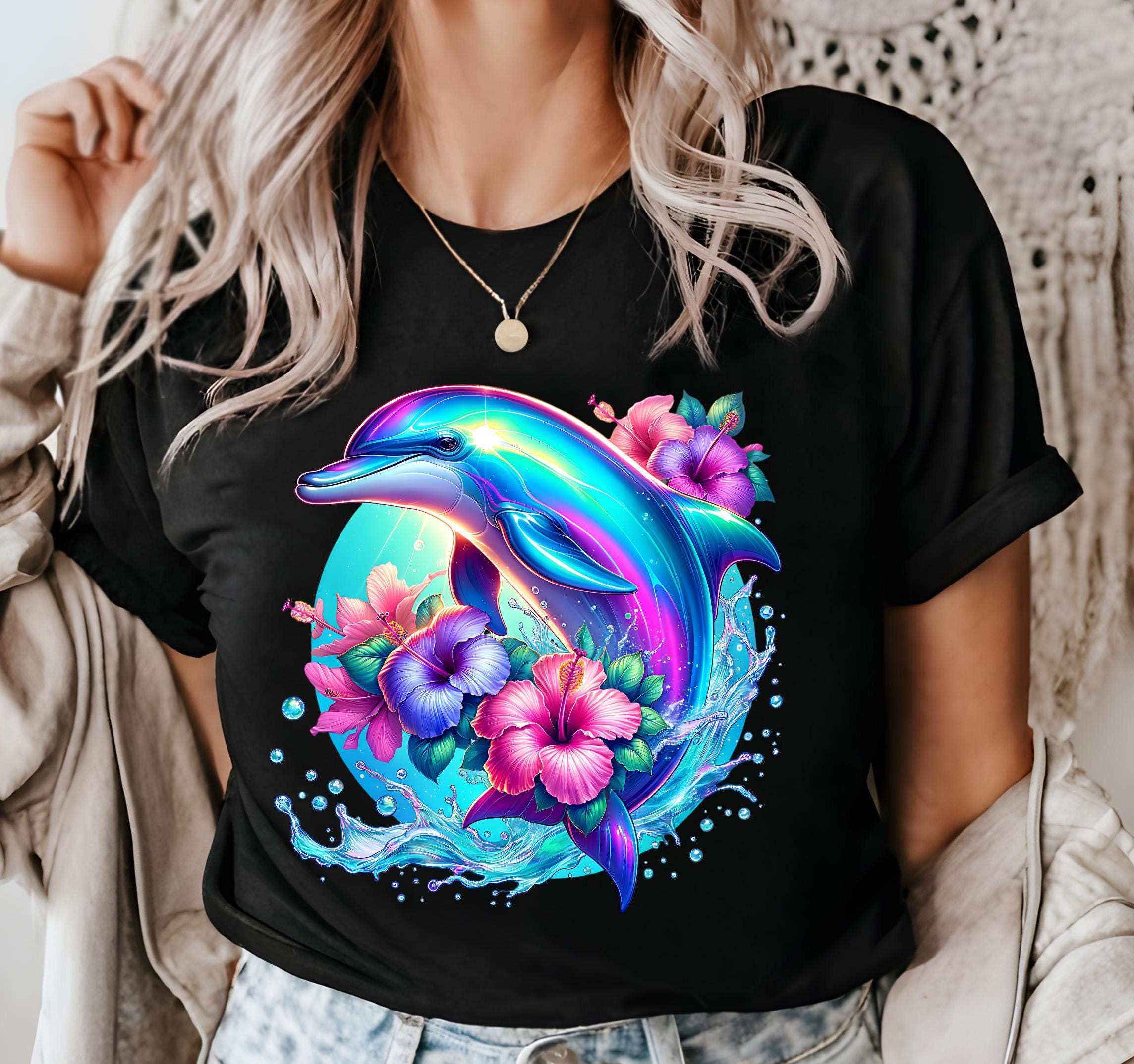 【EESSAY】DOLPHIN T SHIRT 2 dolphin – Unisex Heavy Cotton Tee – A Shirt Store