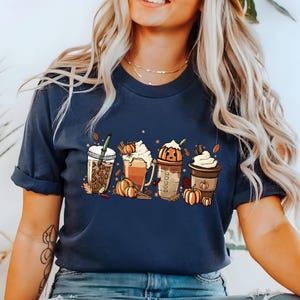 Pumpkin Spice Latte Shirt: Autumn Coffee Tee, Fall Drink Design