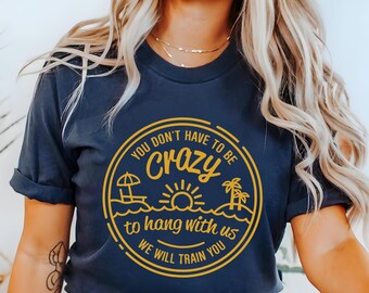Camiseta con estampado Crazy Hangout: Camiseta unisex humorística