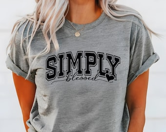 Enkelt välsignad tröja: Unisex kristen t-shirt
