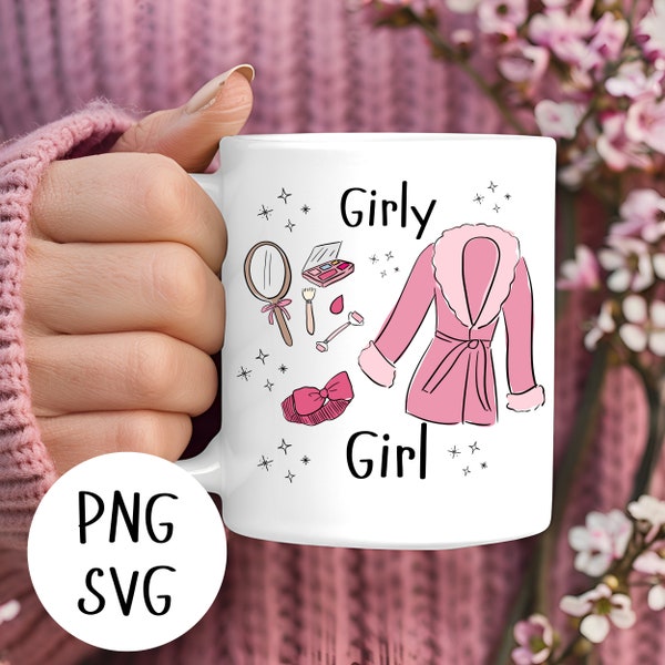 Coquette mug designs PNG SVG clipart | coquette, soft girl, girly, preppy, pink, cute, fashion aesthetic, funny quotes