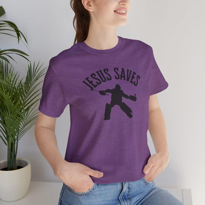 Field Hockey Goalie Shirt, Jesus Saves Tee, Unisex Tee, Short Sleeve