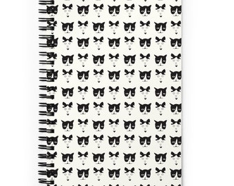 Tuxedo Cats Modern Designs Spiral Notebook