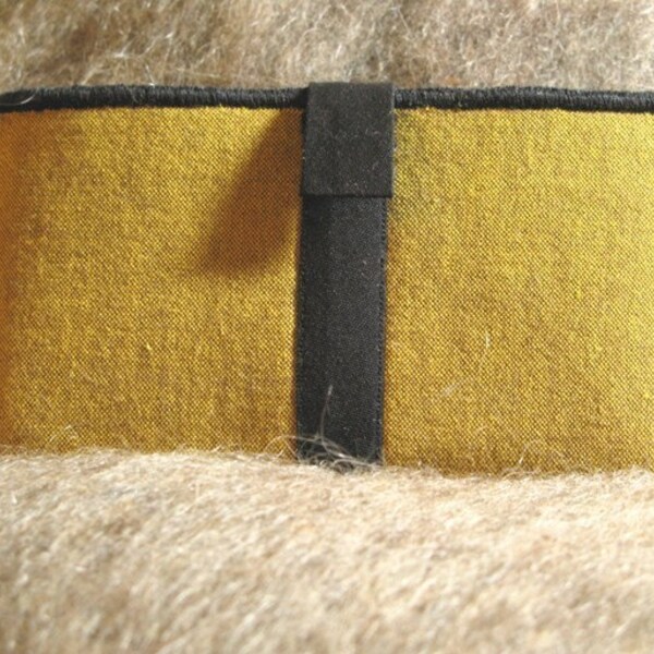 iPod Touch Custom Case- Mustard Chambray with Licorice Trim