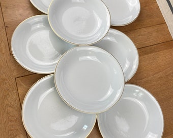 Opaceline French White Opaque Porcelain plates, Price for 1, french porcelain, vintage dinnerware, vintage art deco plates, 1-8