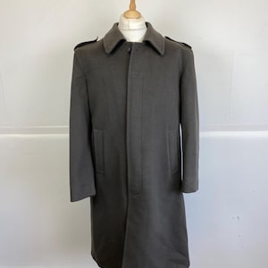 Vintage French Wool Overcoat – XL Sartorial Coat – Vestra Fabric – Double-Breasted Long Coat – 1960s Style – Made in France