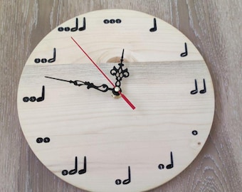 Music Wall Clock DXF SVG