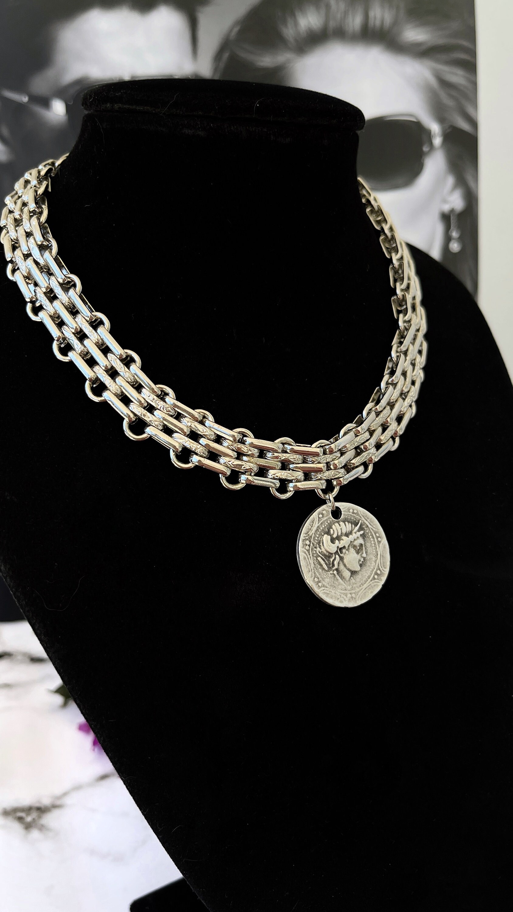 Chunky Greek necklace Thick chain necklace Greek mythology | Etsy