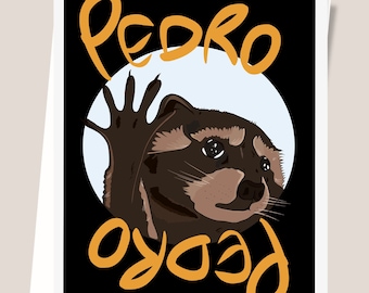 Retro style Pedro wall print poster