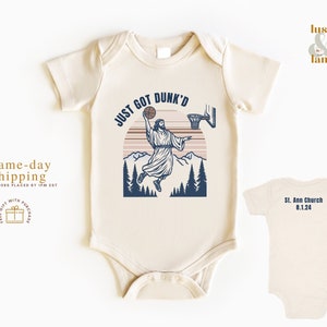 Just Got Dunked Funny Baptism Onesie®, Baptized Shirt, Custom Baptism Baby Onesie®, Baptism Baby Gift, Baby Christening, Baby Shower Gift