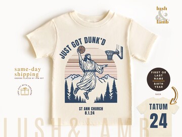 Baptism baby bodysuit | baby christening |  just got dunked | Christian| boy|  girls | funny shirt | baptized | baptism present | blessing