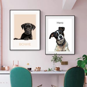 Custom Pet Portrait - Digital Painting from Your Photo | Printable Pet Artwork