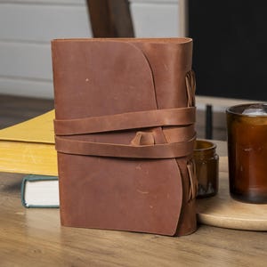 Handmade leather journal, Leather journal with initials, Leather writing journal, Personalized leather journal, A5 leather notebook