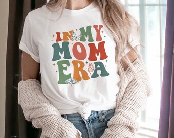 Mom Era T-Shirt - Geschenk für Sie - Kleidung für Frauen - T-Shirts für Mama - Geschenk zum Muttertag - Vintage Mummy T-Shirt - Kurzarm Shirts