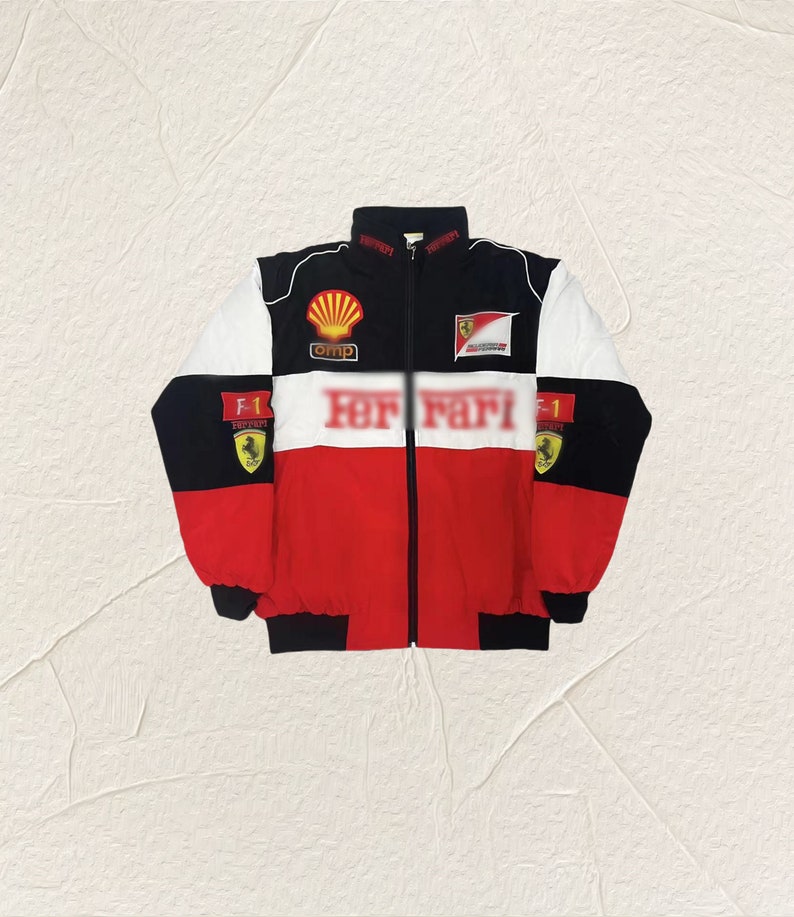 Formula 1 Ferrari Y2k Style Racing Jacket Unisex Streetwear Embroidered