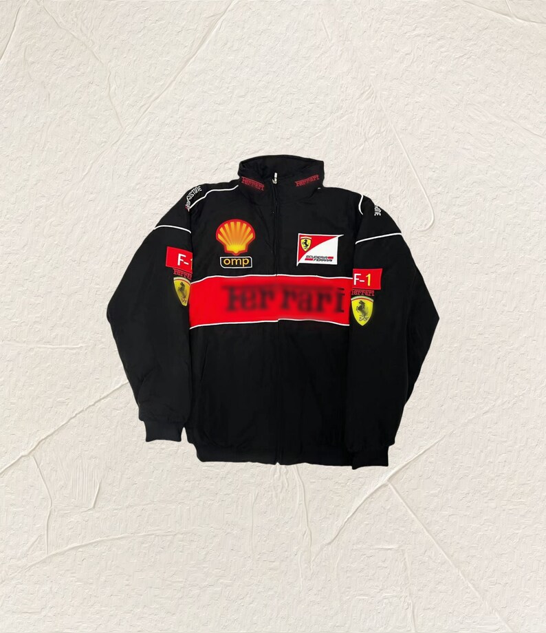 Formula 1 Ferrari Y2k Style Racing Jacket Unisex Streetwear Embroidered