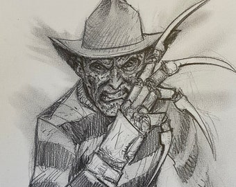 Freddy Krueger orignal pencil drawing
