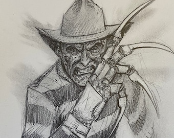 Freddy Krueger orignal pencil drawing