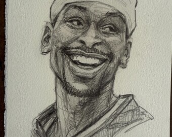 Shai Gilgeous-Alexander OKC Thunderoriginal pencil portrait