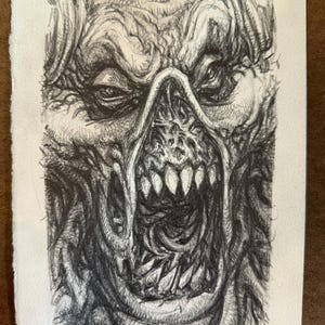 Monster original pencil drawing