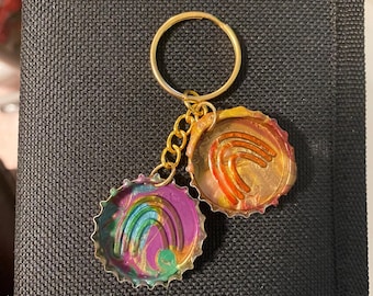 Bottle cap customizable rainbow keychains - PRIDE series