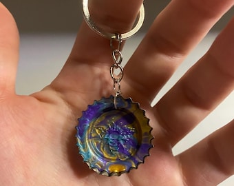Bottle cap keychains