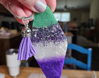 Llavero estilo motel/hotel con diseño de sirena.