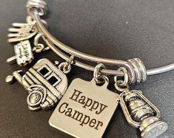 HAPPY CAMPER Charm Bracelet