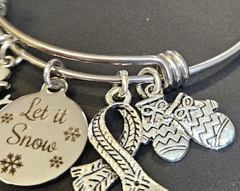 Pulsera con dijes LET IT SNOW