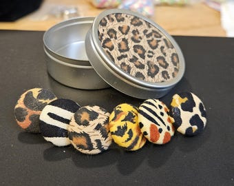 ANIMAL PRINT Fabric Thumb Tacks