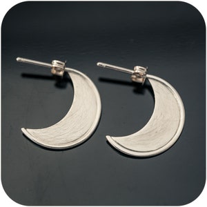 Luna Blades Moon Crescent Sterling Silver Stud Earrings image 4