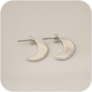 Luna Blades Moon Crescent Sterling Silver Stud Earrings image 5