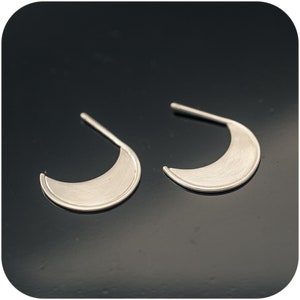 Luna Blades Moon Crescent Sterling Silver Stud Earrings image 2