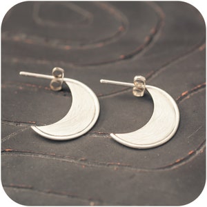 Luna Blades Moon Crescent Sterling Silver Stud Earrings image 6