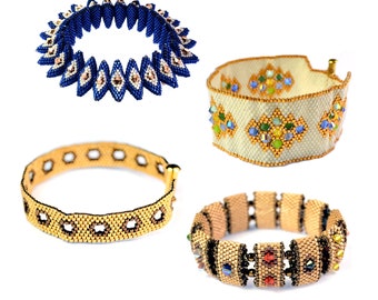 Adorned Peyote Stitch- ENGLISH LANGUAGE - Beading Pattern