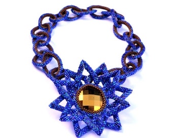 Lotus Geometric Necklace - ENGLISH LANGUAGE - Beading Pattern