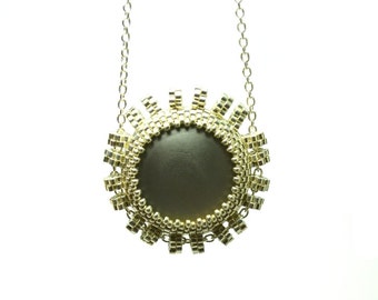 Moon Rays Beaded Pendant & Earrings Set - ENGLISH LANGUAGE - Beading Pattern